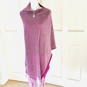 Missoni lavender purple fringed poncho